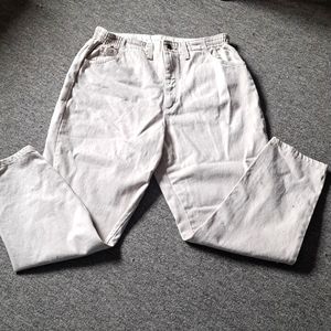 LLBEAN  women's tan cotton jeans size 16